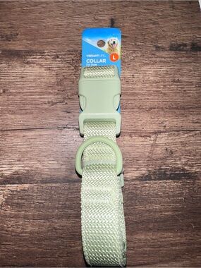 Vibrant Pale Green Dog Collar with Easy-Release Buckle